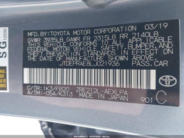 2020 TOYOTA Corolla image 9