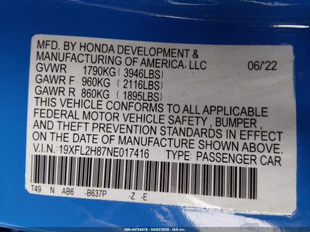 2022 HONDA Civic image 9